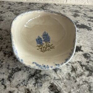 Yesteryears Spoon Rest Texas Bluebonnet Handturned Made In USA Stoneware Kitchen